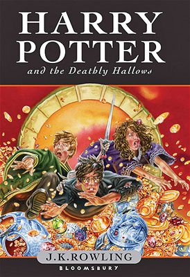 Harry Potter and Deathly Hallows - britská obálka, vydání pro dti