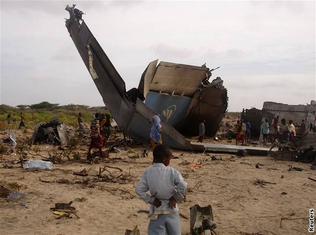 Pád bloruského letadla v somálském Mogadiu