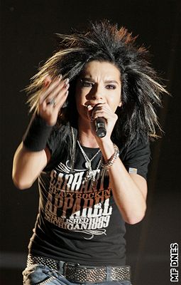 Bill Kaulitz, zpvák Tokio Hotel, bhem koncetu v Ostrav