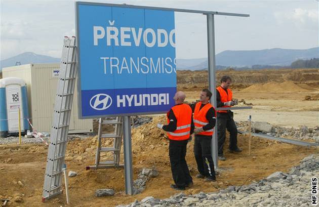 Stavba nové automobilky Hyundai v Noovicích stála zatím 40 milion eur.