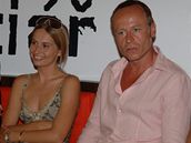 Danica Jurová s Karlem Rodenem ped natáením filmu Bestiá, kde hrají hlavní role