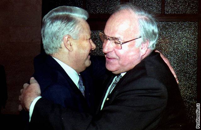 Boris Jelcin a Helmut Kohl