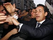 Nicolas Sarkozy po vyhláení výsledk prvního kola prezidentských voleb
