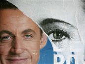 Nicolas Sarkozy a Ségolene Royalová na volebních plakátech