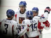 Hokejisté oslavují gól