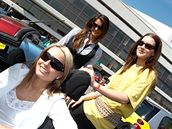 Martina Dvoáková, Lucie Váchová a Markéta Diviová testovaly vozy na Lady car testu