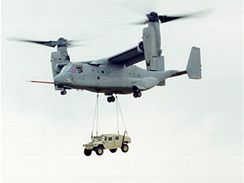 V-22 Osprey pi testu nosnosti v roce 1998