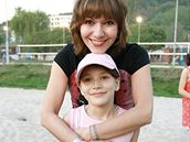 Hereka a moderátorka Michaela Dolinová s dcerou