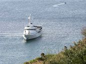 Luxusní jachta Paloma, na ní strávil první povolební dny nový francouzský prezident Sarkozy