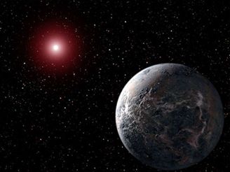 Představa exoplanety Gliese 581 c