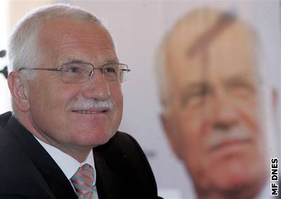 Prezident Václav Klaus pedstavil svou novou knihu Modrá, nikoli zelená planeta