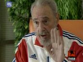 Fidel Castro bhem televizního interview 