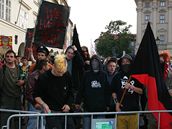 Demonstrace proti Bushovi v Praze