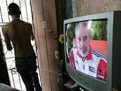 Kubánci sledují Castra v televizi