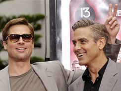 Brad Pitt a George Clooney na Chodnku slvy v Los Angeles 