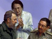 Vilma Espinová se vagrem Fidelem a manelem Raúlem