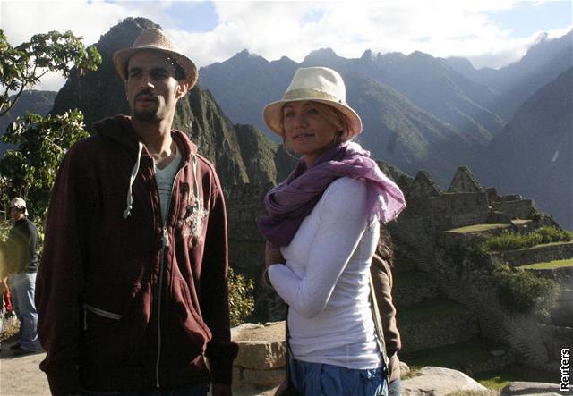 Americká hereka Cameron Diazová na návtv Machu Picchu v Peru (22. ervna...