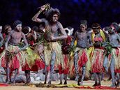Aboriginové pi slavnostním zahájení letní olympiády v Sydney v roce 2000.