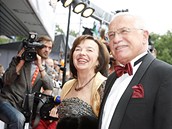 Václav Klaus s chotí na filmovém festivalu v Karlových Varech