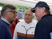 MFFKV - tenis - Jií Bartoka, Václav Klaus a Mirek Topolánek