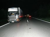Na silnici v Ostrav srazil kamion dva chodce
