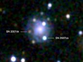 Výbuch dvou supernov v galaxii oznaované jako MCG +05-43-16