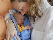 Lucie Talmanová se synem Nicolasem Topolánkem