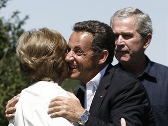 Sarkozy na nvtv v Kennebunkportu
