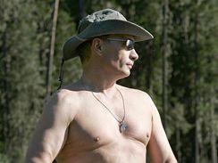 Vladimir Putin s Albertem II. na Sibii