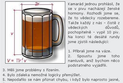 Pivo obsahuje enské hormony