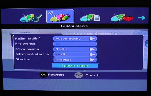 Ladn digitlnho set-top boxu (STB) pro pjem DVB-T signlu