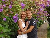Novoman�elé Kristina a Alan Bastienovi na svatební cest� na Madei�e 