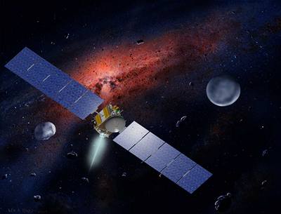 Sonda Dawn míří k asteroidu Vesta a trpasličí planetě Ceres (animace NASA)