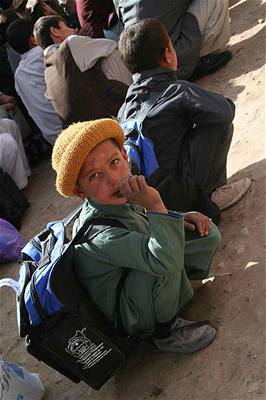 Sirotci ve Fajzabádu na severovýchod Afghánistánu.