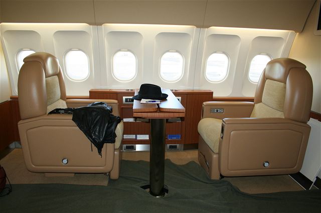 Kesla v luxusní sekci v Airbusu A-319CJ