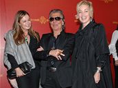 Roberto Cavalli, jeho ena Eva a hereka Sharon Stoneová