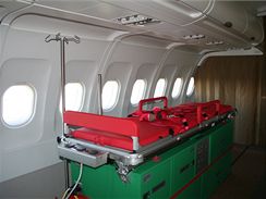 Lko pro pacienta v Airbusu A-319CJ ve verzi medevac