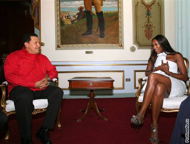 Hugo Chávez a Naomi Campbellová