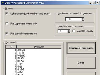 Quicky Password Generator 1.2