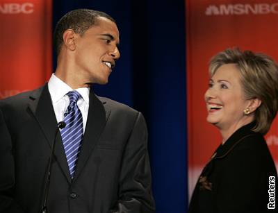 Zatím se smjí Clintonová i Obama. Komu to vydrí po New Hampshire? Ilustraní foto