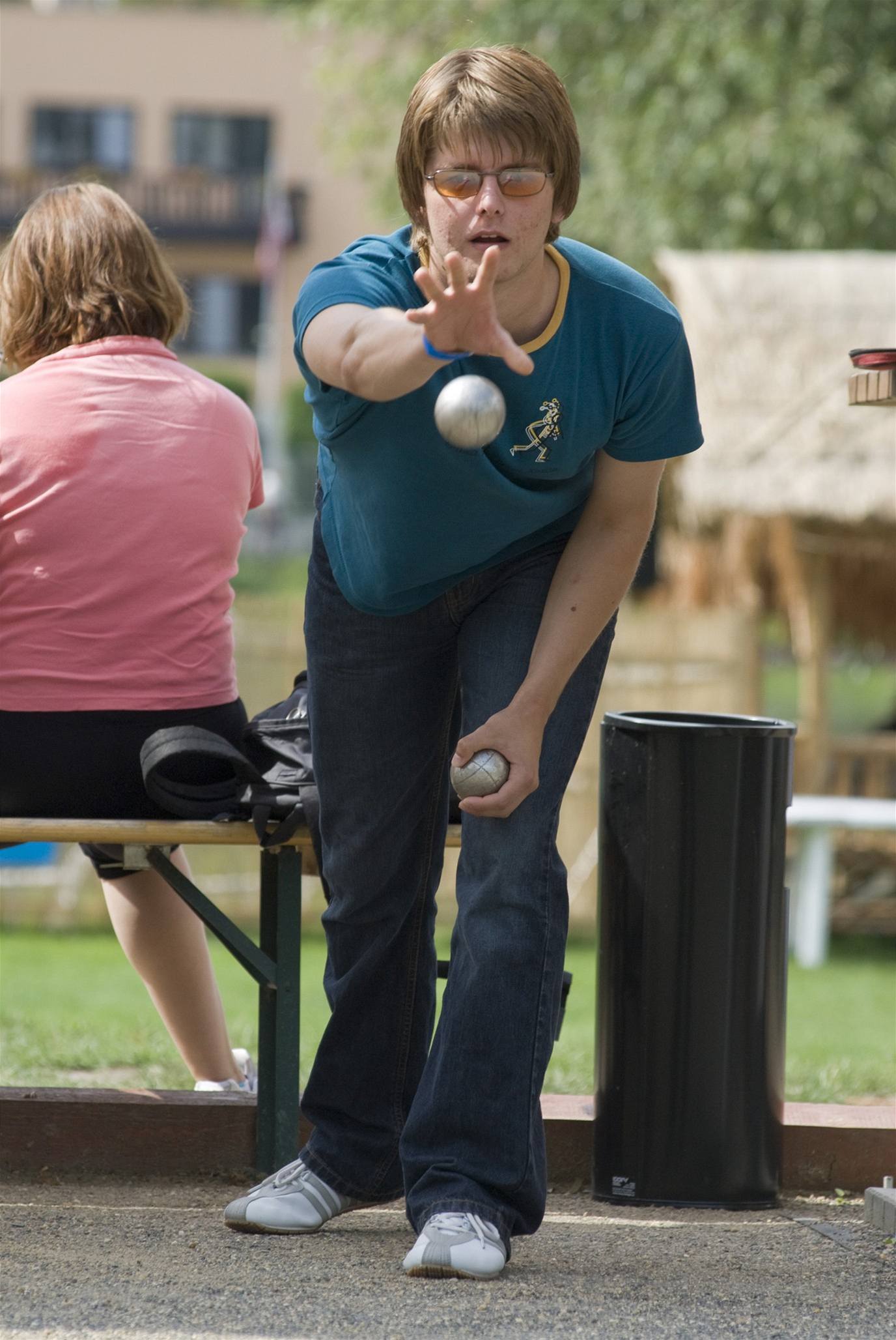 Peter Matejek pi petanque ve lutých lázních