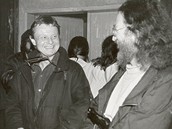 Vladimír Merta s Jaroslavem Hutkou,listopad 1989
