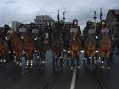 Jízdní policie v centru Prahy