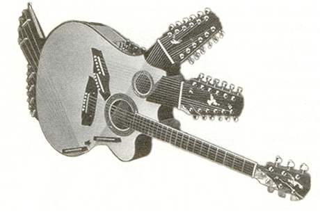 42strunná kytara, vyrobená na zakázku Pata Methenyho