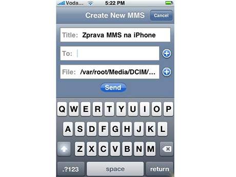 Aplikace MMS pro iPhone