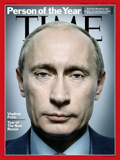 Osobnost roku Vladimir Putin na tituln stran magaznu Time