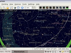 Planetrium KStar. Po zvolen lokace sthne z internetu dal data potebn pro sprvn zobrazen