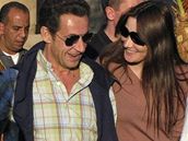 Francouzský prezident Nicholas Sarkozy s pítelkyní Carlou Bruni v Egypt