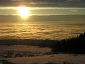 Výlet na Velkou Javo�inu - Zimní východ slunce z Velké Javo�iny