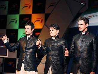 Force India, zleva: Liuzzi, Fisichella, Sutil.